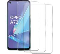 Pack Of 3 Tempered Glass Screen Protectors For Oppo A72 [9h Hardness] [Bubble-Free] [Anti-Scratch] [Hd Clear] [Anti-Scratch] [Anti-Scratch]