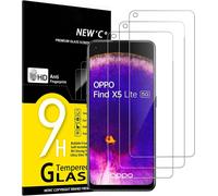 Pack Of 3 Tempered Glass Screen Protectors For Oppo Find X5 Lite - 0.33 Mm Hd Ultra Transparent - 9h Hardness