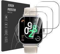 Pack Of 3 Tempered Glass Screen Protectors For Redmi Watch 4, 9h Hardness, Bubble-Free, Scratch-Resistant Glass Screen Protectors