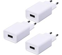 Pack Of 3 Usb Adapters, 5 V/2 A Mains Charger, Compatible With Ebook Reader/Toys/Headphones/Led Lights/Monitoring/Teléfonos Móviles