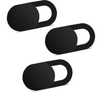 Pack of 3 Webcam Covers, Webcam Cover Self-Adhesive Sliding Front Camera Covers Ultrathin for Laptop, PC, Smartphones, Tablets, Noteboook Pro, etc. ¿ Black