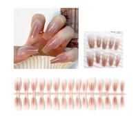 PACK OF 30 Long Press On Nails Fraging Free Full Cover Acrylic Faux Tips Cercer Pour Les Femmes Et Les Filles Presse Sur La Manucure Stick Nail File Nail Art