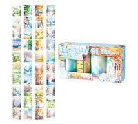 Pack Of 4 Cyclical Locations Tape For Scrapbooking Art Journaling Accuracy Cut Recyclable Craft Transfers Japanese Papercraft Tape