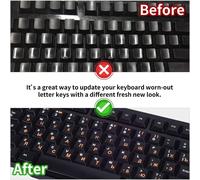Pack of 4 German Keyboard Stickers,German Replacement Stickers with White Letters,for Standard Keyboard,Laptop Keyboard,Keyboard