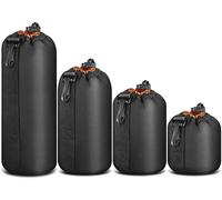 Pack of 4 Neoprene Lens Covers-Waterproof Camera Case-Compact Camera Pouch for Canon/Nikon/Sony (Black)
