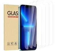 Pack Of 4 Tempered Glass Screen Protectors For Iphone 13 Pro , 9h Hardness, Anti-Scratch, Ultra Resistant, Bubble-Free, Easy Installation, Compatible With Cases