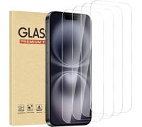 Pack Of 4 Tempered Glass Screen Protectors For Iphone 16 Plus, 9h Hardness Glass, Anti-Scratch, Ultra Resistant, Bubble-Free, Easy Installation, Compatible With Cases