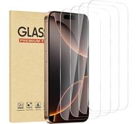 Pack Of 4 Tempered Glass Screen Protectors For Iphone 16 Pro, 9h Hardness, Anti-Scratch, Ultra Resistant, Bubble-Free, Easy Installation, Compatible With Cases