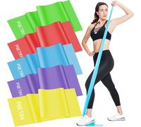 Pack Of 5 ¿ 5 Levels,2 M Resistance Band For Physiotherapy,Bodybuilding,Fitness,Yoga,Pilates,Exercise