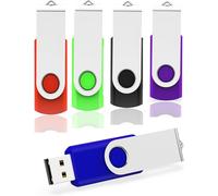 Pack of 5 64GB Memory Stick USB 2.0 Memory Stick 64GB Swivel USB Flash Drive Pendrive Jump Drive