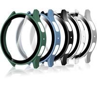 Pack Of 5 Compatible Watch Cases For Samsung Galaxy Watch 7 40 Mm Screen Protector, Hd Scratch-Resistant Tempered Glass Pc Protective Case Compatible With Samsung Galaxy Watch 7 40 Mm