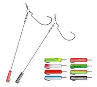 Pack of 5 Fishing Rig with Hooks and Sinker Drop Shot Rigs Quick-Clip Design #4/0 Hook ungsten Weight Walleye