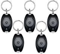 Pack Of 5 Mini Pocket Keychain Torch With Led Light Portable Ultra Bright Battery Powered Torch For Outdoor Camping Party Hiking Emergency Lighting