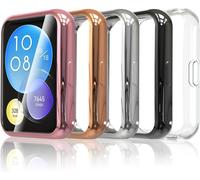 Pack Of 5 Screen Protectors Compatible With Huawei Watch Fit 2 Soft Tpu Protective Case [Anti-Bubble] [Ultra-Clear]