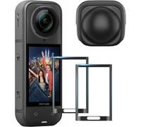 Pack of 5 Screen Protectors for Insta360 X5/X4 Tempered Glass Screen Protector (2 Pieces) + Lens Case for Insta 360 X5/X4 Accessories,9H Hardness Anti-Scratch/Anti-Fingerprint