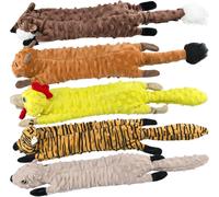 Pack of 5 Squeaky Bubble Plush Puppy Toys-No Padding-for Large and Medium Breed Dogs.[C6]