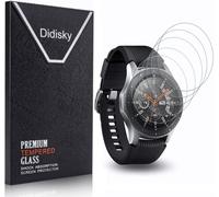 Pack Of 5 Tempered Glass Screen Protector For Samsung Galaxy Watch 46mm,Scratch Resistance,9h Hardness,No Bubbles,High Definition