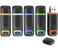 Pack of 5 USB Flash Drive 16GB 3.0,USB 16GB Data Storage with LED Light for PC,Tablets,Laptops,Car Radio,etc. (Blue,Cyan,Green,Orange,Red)