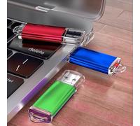 Pack of 5 USB Flash Drive 32GB Pen Drive USB 2.0 Memory Stick 32GB Thumb Drive for PC