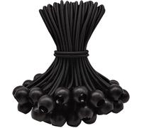 Pack Of 50 Bungee Cords With Balls 6 Inch Small Short Elastic Bands Heavy Duty Tie Down Adjustable Black