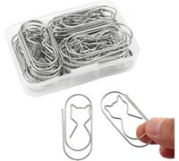 Pack Of 50 Large Silver Paper Clips,50 X 25 Mm Stainless Steel Metal Paper Clips Small Metal Paper Clips Creative Paper Clips,Paper Clip For Office,School And Personal Use-Silver