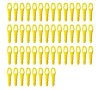 Pack of 50 Replacement Blades Compatible with Ryobi Edge Cutter, bordures RYOBI, lames doubles dentelées RAC155/RAC157/RAC158, matériau en nylon PA6, 67 mm, idéales pour gazons fins et buissons