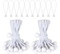 Pack Of 50 Tarpaulin Tensioners 20 Cm Elastic Tensioner With Ball For Tarpaulin,Camping,Tent