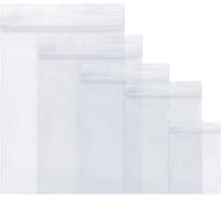 Pack Of 500 Clear Plastic Bags,5 Sizes Zip Plastic Pouch,Clear Resealable Plastic Bags In Strong Pe Plastic Film,Food Safe