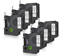 Pack of 6 45013 12mm x 7m Black on White Compatible with D1 S0727530 Plastic Labels 45013 Compatible with LabelManager 160 210D 280 360D 420P