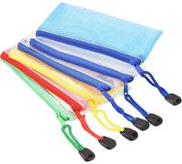 Pack Of 6 B8 Zipped Mesh Document Bags For Office Home Office Supplies Assorted Colours