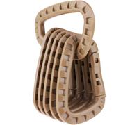 Pack Of 6 Carabiner Buckle For Backpack Multifunction Camping Bottle Accessory ¿ Khaki, 8.5 X 5.6 Cm