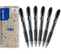 Pack Of 6 G2 - Retractable And Refillable Gel Ink Rollerball Pens - Excellent Writing Comfort - Black - Medium Point