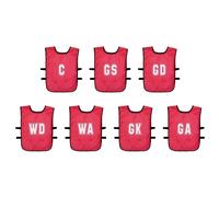 (Pack of 7) Mesh Netball Training Bibs (Infants, Kids) Infants Red Infants Red