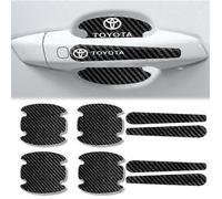 Pack of 8 Carbon Fiber Door Handle Stickers Anti-Scratch Protection Handle Cup Protector for Toyota-