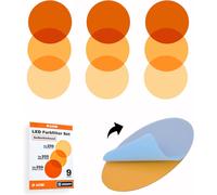 Pack of 9 LED Light Filters, 3 Tones Warm White, Colour Correction Filter, Daylight Incandescent 4 cm Circular Cut, ¿ 40 mm