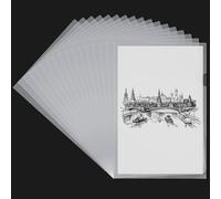 Pack Of 90 A4 Transparent Plastic Document Folders For Storing And Filing Papers,Documents (31 X 22 Cm)
