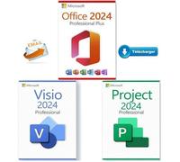Pack Office 2024 Pro + Visio 2024 Pro + Project 2024 Pro - Livraison Rapide 5 min Activation à vie