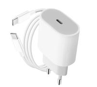 Pack Officiel Chargeur USB C 20W et Câble USB C 1m Blanc