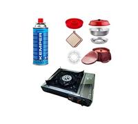 PACK OMNIA Four et accessoires + INCASA Réchaud à gaz portable + KEMPER 2 Cartouches de gaz G