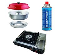 PACK OMNIA Four nomade + INCASA Réchaud à gaz + KEMPER Cartouche de gaz