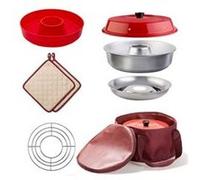 Pack OMNIA Four + Sac + 2 Maniques + Grille + Moule En Silicone Camping-Car Bateau Van Rouge G