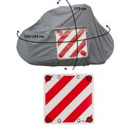 PACK OPTIMA Bâche pour porte-vélo sur paroi arrière 4 vélos + Panneau de signalisation réfléchissant