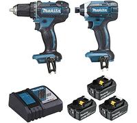 Pack perceuse visseuse 18V DDF482 + visseuse à chocs DTD152 18V (3X5AH) en coffret MAKPAC - MAKITA - DLX2127TJ1