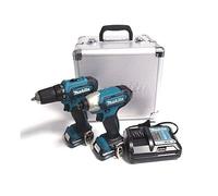 Makita CLX224X Ensemble de 2 machines DF333DZ+TD110DZ (2x1,5Ah+DC10WD+Valise en métal)