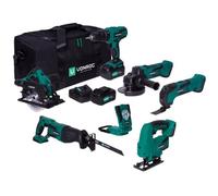 Pack outils sans fil VPower 20V - 6 machines avec 2 batteries 4.0Ah et chargeur inclus
