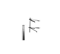 Pack Paire d'étriers en U pour mât déport 50cm + Mât Emboitable 1m Diamètre 50mm