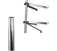 Pack Paire d'étriers en U pour mât déport 50cm + Mât Emboitable 1m Diamètre 50mm