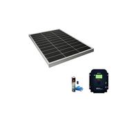 pack panneau solaire 130w monocristallin régulateur solaire mppt lcd 10a kit colle