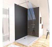 Pack de 2 Panneaux Muraux Aluminium NOIR 90+120x210 cm avec Profilés ANODISE BRILLANT - WALL'IT