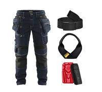 Pack Pantalon X1900 stretch + Genouillères + Ceinture + Porte-marteau BLAKLADER